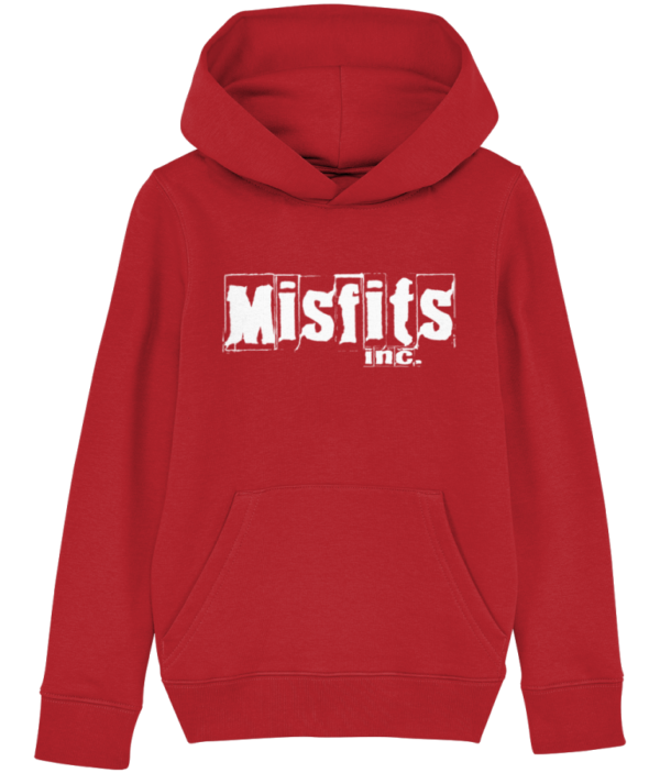 Red Childrens Hoodies Misfits Inc Logo Design